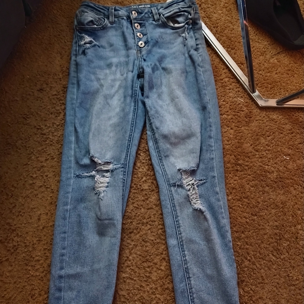 High rise skinny jeans